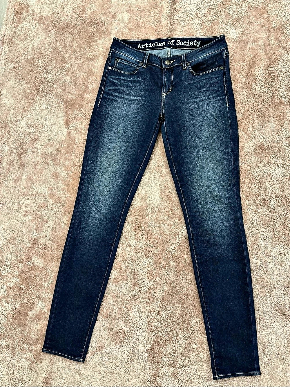 Articles of Society Straight Leg Jeans in Blue Waist 28